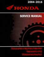 2004-2016 Honda Foreman TRX500 Service Manual